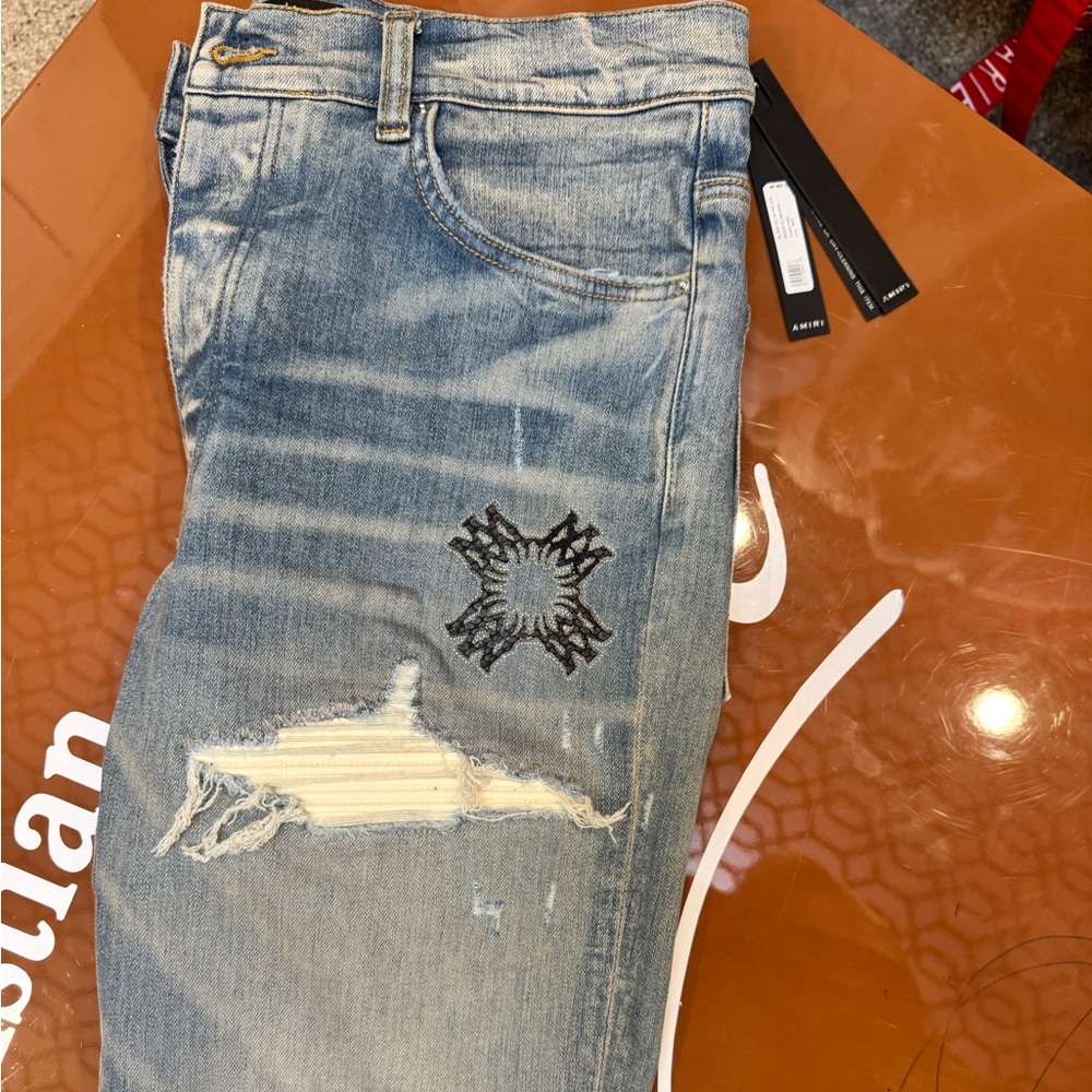 AMIRI Light Blue Bootcut Jeans